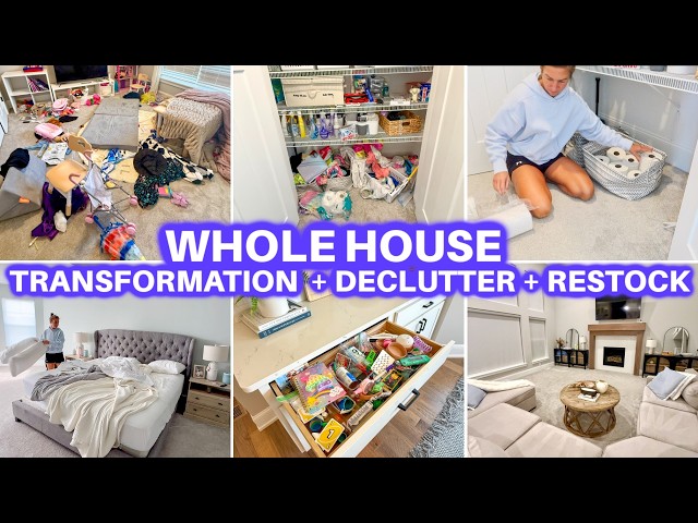 WHOLE HOUSE DECLUTTER +CLEAN WITH ME + HOUSE RESET CLEANING MOTIVATION JAMIE'S JOURNEY SUNDAY RESET
