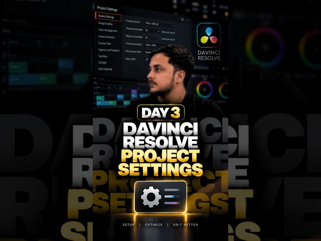 DaVinci Resolve System & Project Settings #davinciresolve