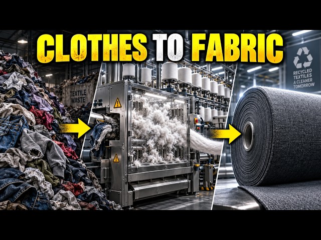 Inside a Textile Recycling Factory — Old Clothes Become New Fabric | Textile Recycling Process