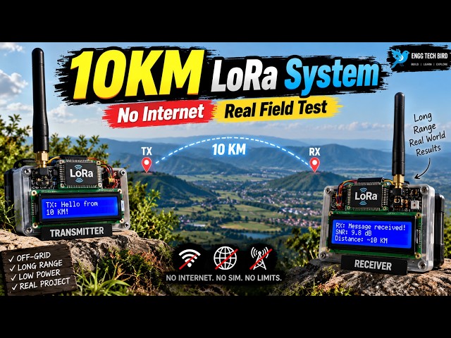 10km LoRa Wireless Communication System | No Internet | Full Project Tutorial & Real-World Field ...