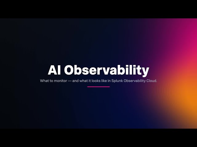 AI Observability in Splunk Observability Cloud