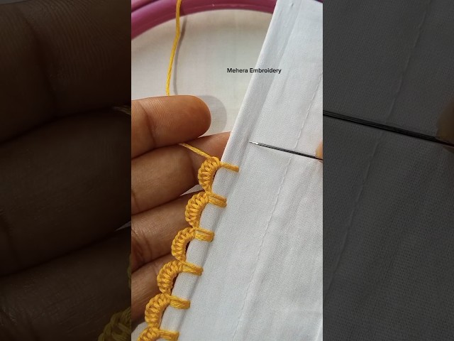 Beautiful border design embroidery pattern 💫🪡#embroidery #viralvideo #viralshorts #diy