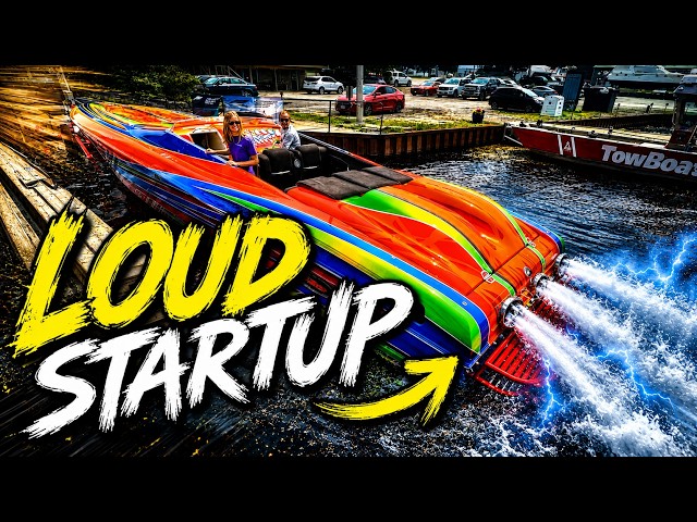 LOUD STARTUP! Insane Outerlimits V8 Supercharged Startup | 1000 Islands Poker Run 2026