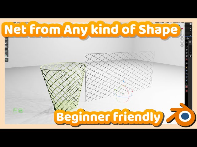 Blender Tutorial : How to make a Net from any Object or Shape in Blender 2.9+