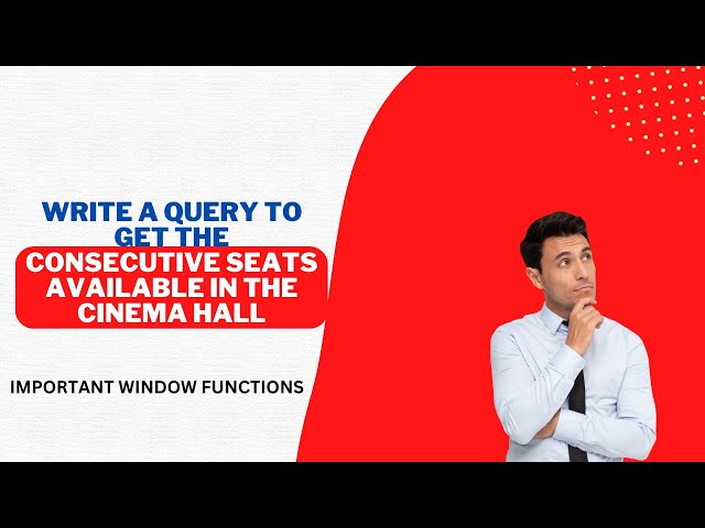 SQL Interview Question | How to Find Out Cons Available Seats | Cinema Hall #dataanalyst