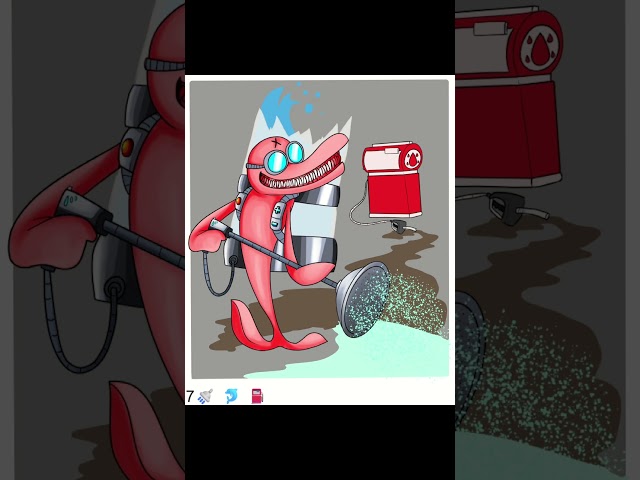 Number 7 call the clean up crew and we will send a smiling dolphin guy, who is  pink  #speedpaint
