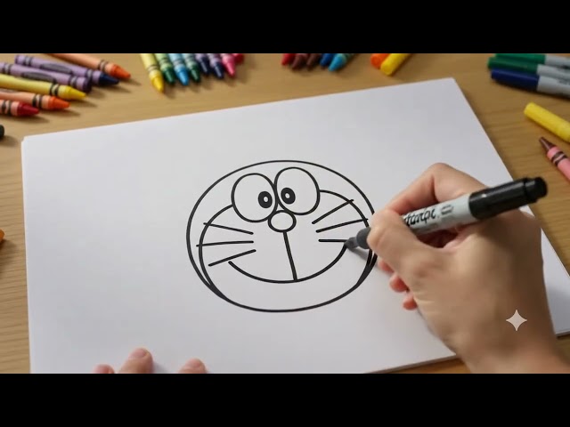 Easy Step-by-Step Doraemon Drawing 