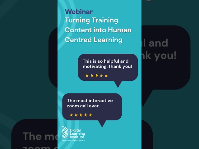 Turning Training Content into Human Centred Learning