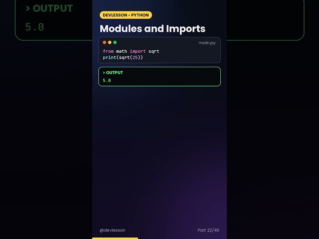 Modules & Imports in Python 📦 Reuse Code Like a Pro! #shorts