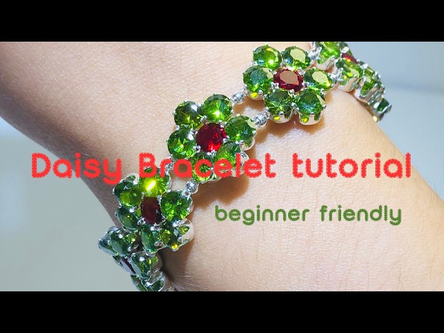How to Make a Daisy Bracelet from Scratch🌼| Beginner Friendly Beadweaving Tutorial