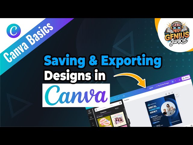 How to Save and Export Designs in Canva | Genius Junkie