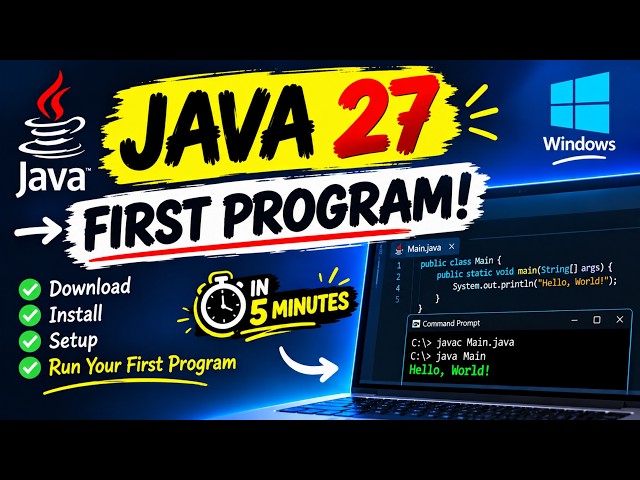 How to Install Java 27 on Windows 10-11 [ 2026 Update ] with JAVA_HOME Java JDK 27 | Complete Guide