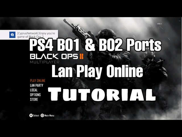 PS4 BO1 & BO2 Ports Lan Play Online Tutorial