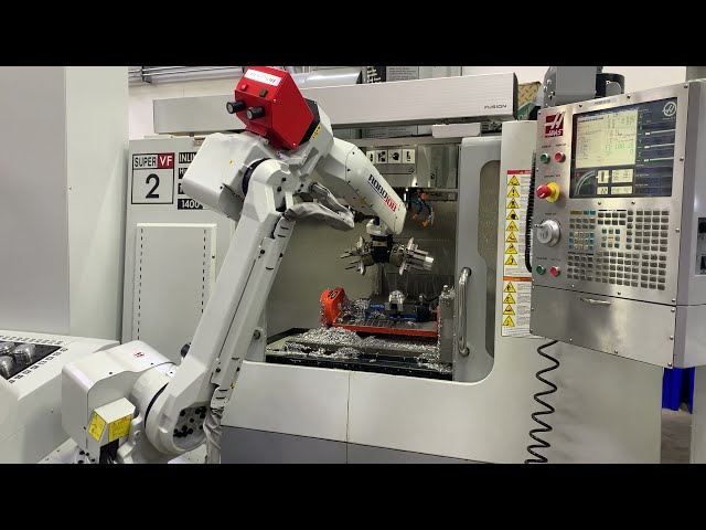 VID-29 CNC Automation | Haas VF-2SS | Mill-Assist Essential Machine-tending Robot | RoboJob-USA