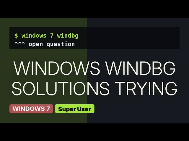 Trying (and failing) to install Debugging Tools for Windows (WinDbg) (2 Solutions!!)