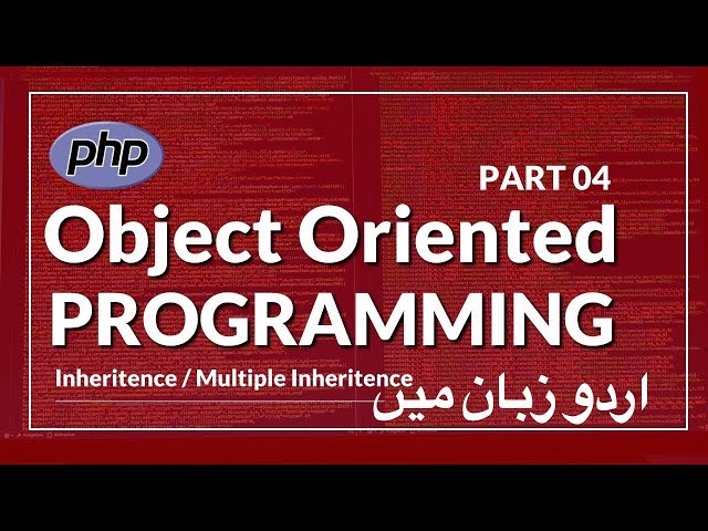 [Part 04] PHP OOP Tutorial Series in Urdu | Multilevel Inheritance in php oop | Inheritance in OOP
