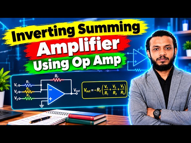 07-Inverting Summing Amplifier Using Op Amp (Scaling , Averaging) || Bangla