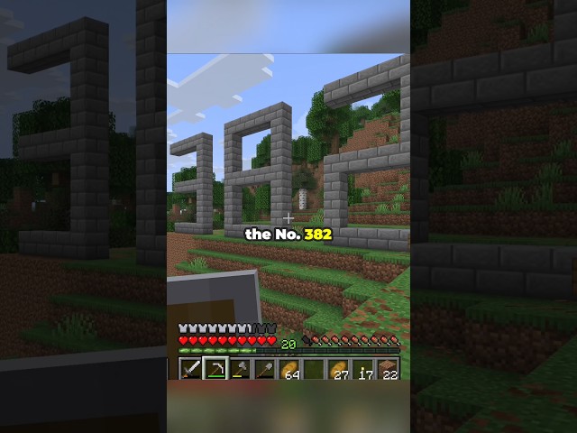382 out of stone in Minecraft for 382 subscribers #minecraft