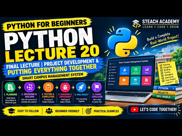Python Lecture 20 | Smart Campus Management System | Project Development