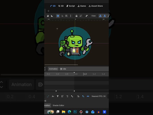 3 Robot Animations in Godot 4 🤖 | Idle, Move & Blink #Shorts