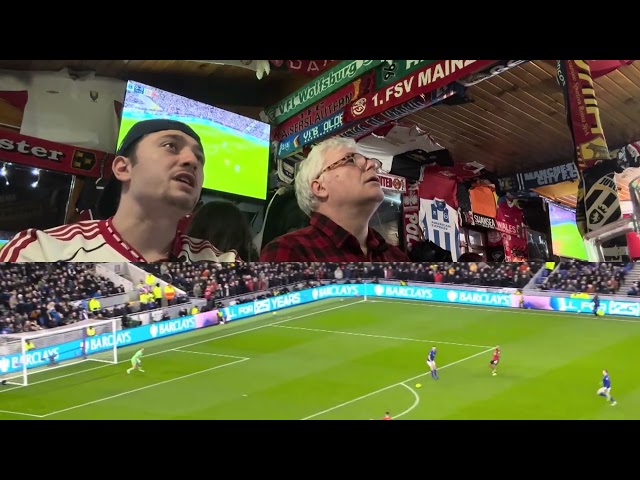 Sesko’s goal reaction 