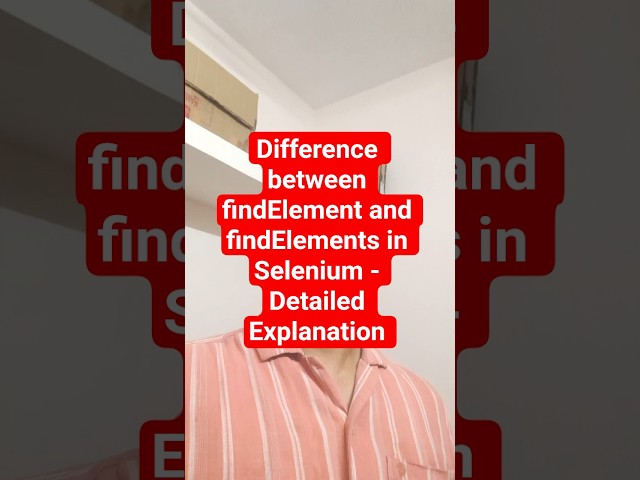 What is the difference between findElement and findElements in selenium ? #interviewpreparation