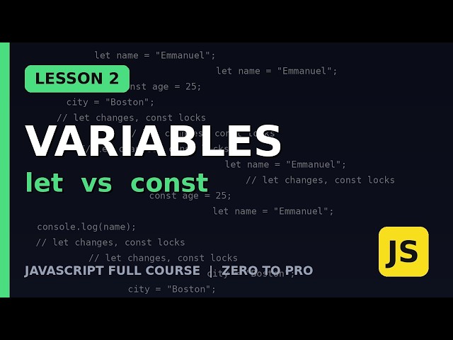 Javascript LESSON : 2  Learn Javascript VARIABLES
