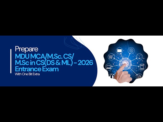 MDU MCA Entrance Exam 2026  Complete Preparation course | One Bit Extra |