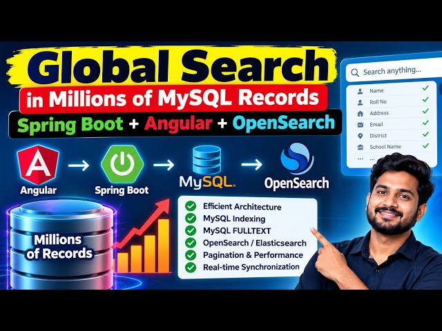 Global Search in Millions of MySQL Records | Spring Boot + Angular + OpenSearch Architecture
