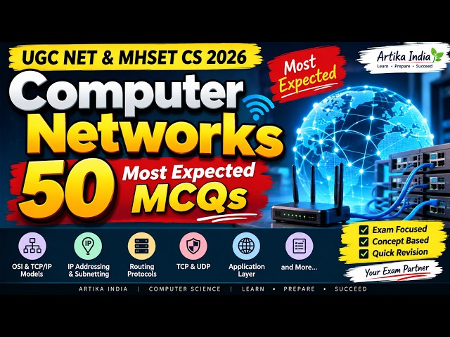 Computer Networks: 50 Most Expected MCQs | UGC NET & MHSET CS 2026