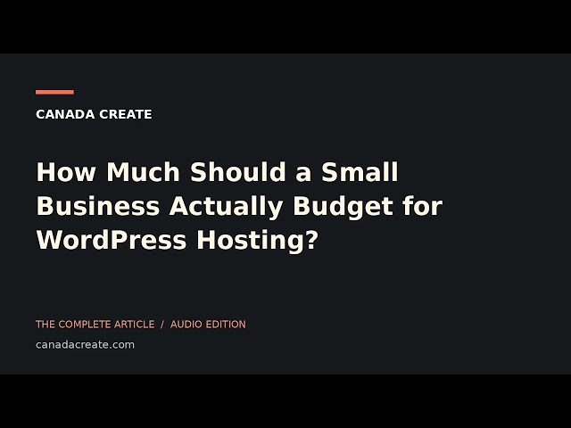 How Much Should a Small Business Actually Budget for WordPress Hosting?