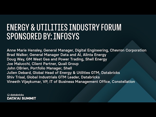 Energy & Utilities Industry Forum | Sponsored by: Infosys