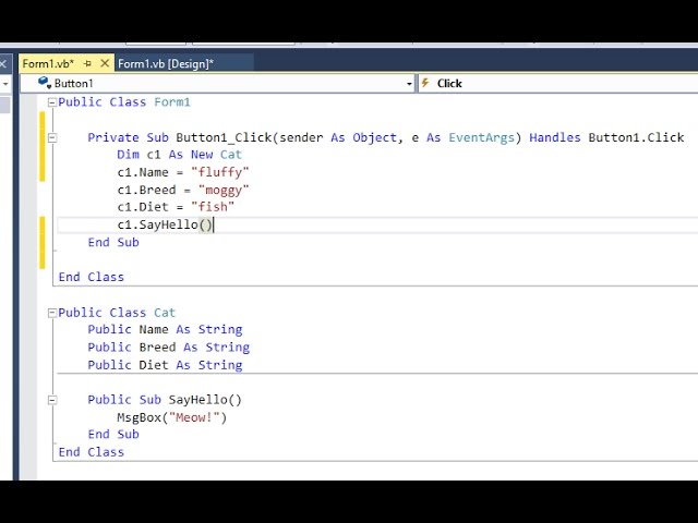 Object Oriented Programming 1 - Classes and Objects
