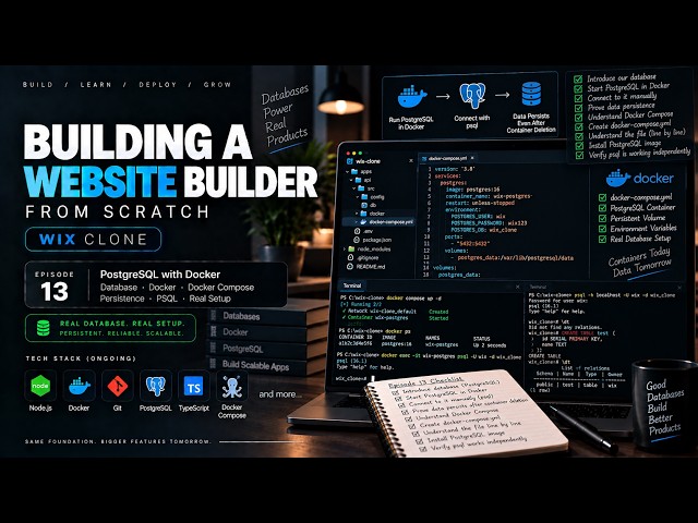 13. Building a Website Builder from Scratch (Wix Clone)  — PostgreSQL, Docker & Docker Compose