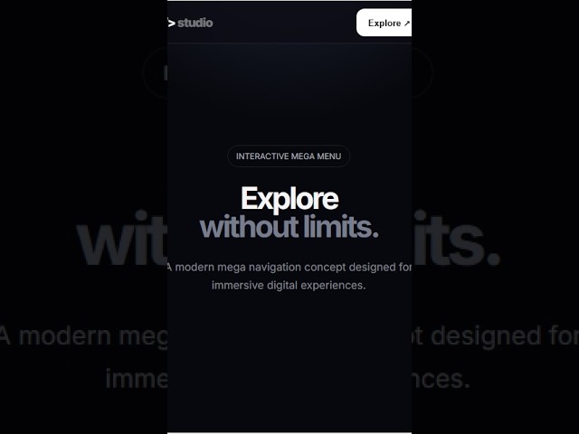 I Built a Mega Menu That Feels Like a UI From the Future 🚀#WebDevelopment #HTML #CSS #JavaScript