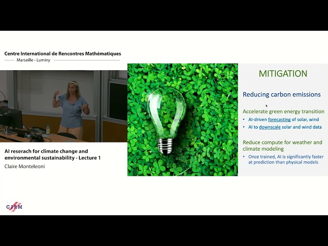 Claire Monteleoni: Machine learning for climate change - Lecture 1
