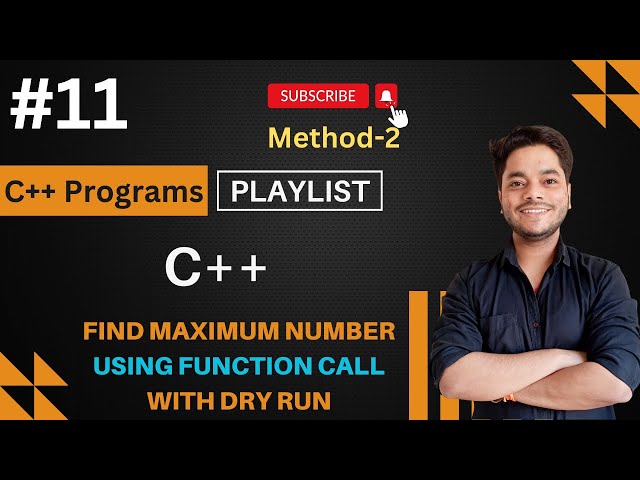 How to find maximum number in C++ using function (Largest number).