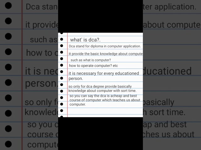 What is DCA ? #computer #shorts