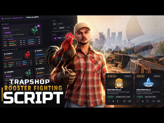 Palenque Showdown | FiveM Rooster Fighting Script – PvP, AI, Betting & Progression