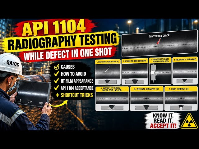 API 1104 Radiography Testing | All Major Weld Defects in One Shot | RT Film Interpretation