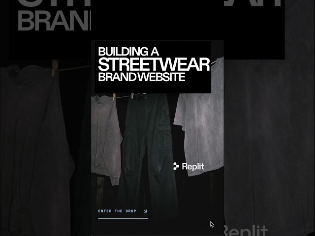 We launched a streetwear brand website without any coding background with Replit Design.