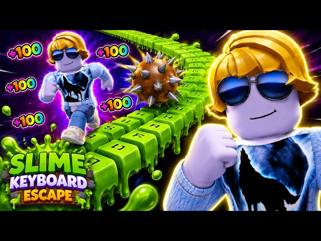 I UNLOCKED WORLD 2 IN +1 SLIME KEYBOARD ESCAPE IN ROBLOX.....😱 #viralvideo #trending #gaming #growth