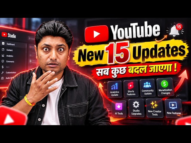YouTube 15 New Updates 2026 | Monetization, Shorts, Analytics, AI Tools & New Creator Features