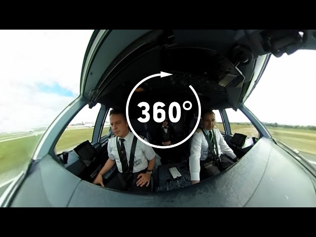 360° Cockpit View | Dublin to San Francisco | Take-off and Landing