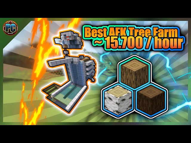 Minecraft Java 1.21+ Tutorial | AFK Tree Farm 15.700 / hour– Multi Tree Design (Oak, Birch, Spruce)