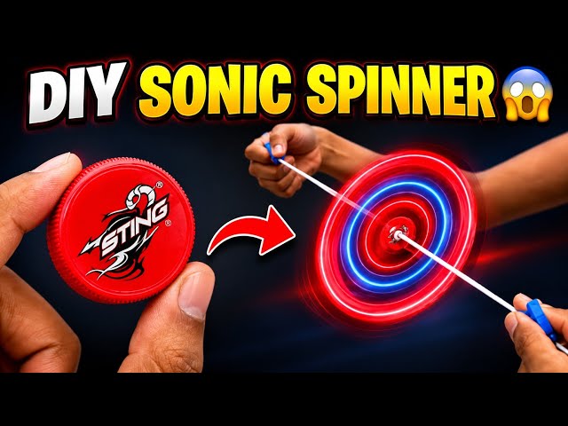 Sting bottle cap spinner making , how to make hand spinner , thread and bottle cap spinner