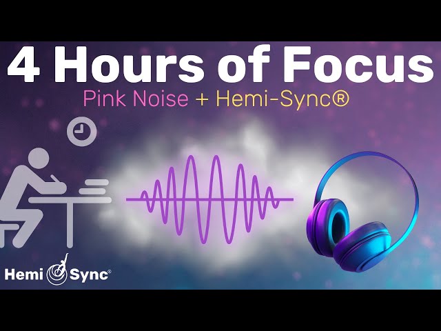 4 Hours Of Concentration | Achieve Laser Focus with Pink Noise and Beta Waves