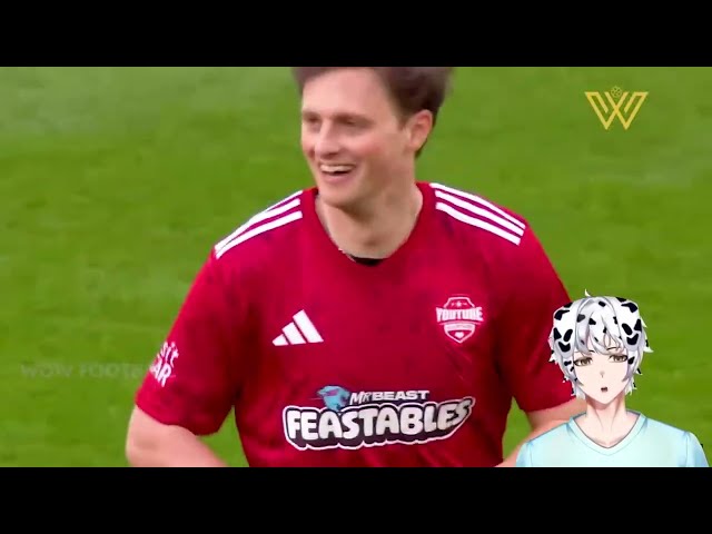 soccer vtuber reacts to try not to laugh football challenge