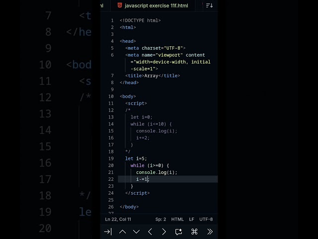 Javascript exercise 11f #html #css #javascript