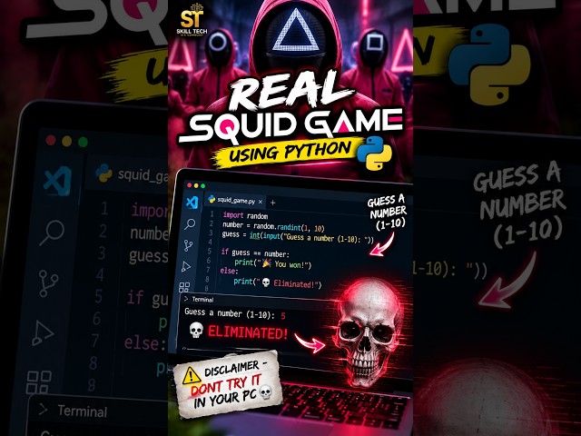 💀 One Wrong Guess… Python Eliminated the Player! 🤯| Python tutorial | Mini project using python
